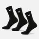 Chaussettes de tennis unisexes MP (lot de 3 paires) – Noir