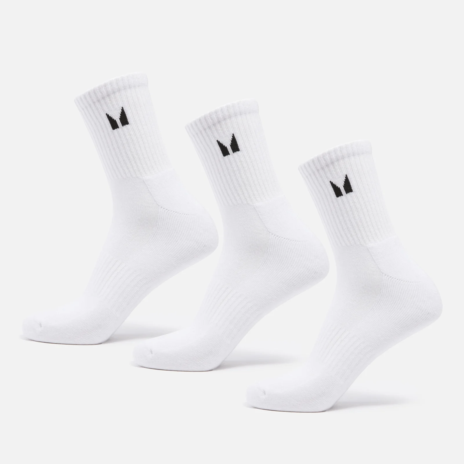 Chaussettes de tennis unisexes MP (lot de 3 paires) – Blanc - UK 2-5 Image 1