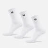 Chaussettes de tennis unisexes MP (lot de 3 paires) – Blanc