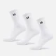 Chaussettes de tennis unisexes MP (lot de 3 paires) – Blanc