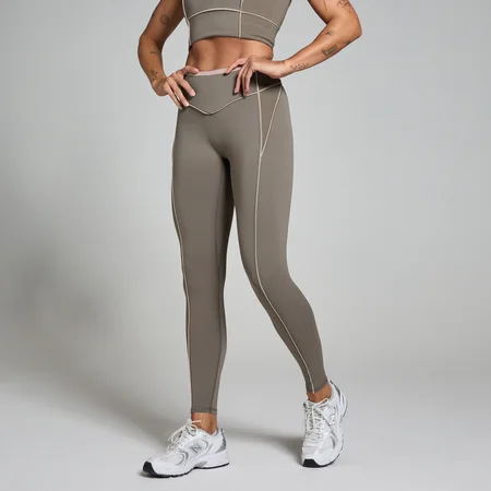 Legging MP Tempo Contrast Texture pour femmes – Espresso