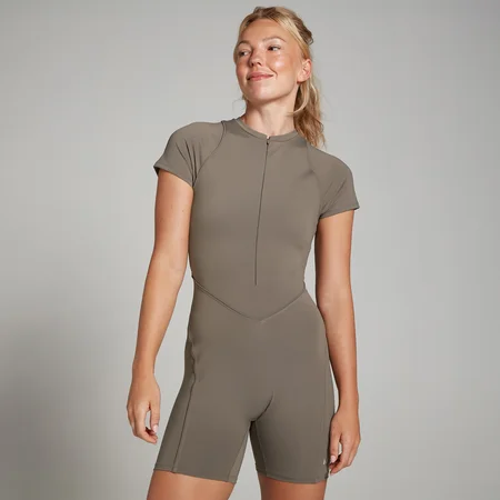 Combinaison courte MP Tempo Piping pour femmes – Espresso