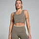 Brassière de sport MP Tempo Contrast Texture pour femmes – Espresso