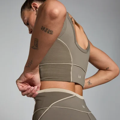 Brassière de sport MP Tempo Contrast Texture pour femmes – Espresso - XS Image 6