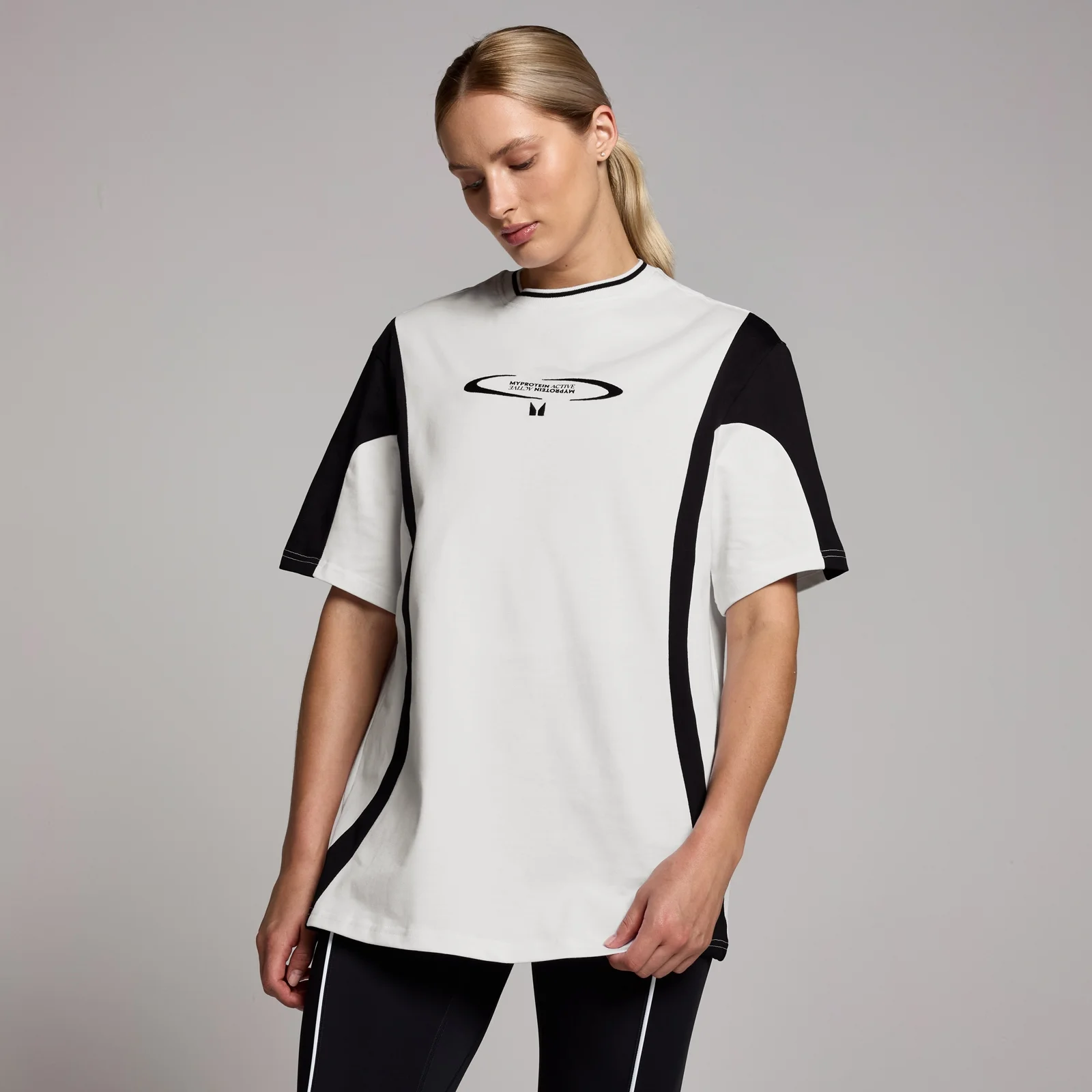 T-shirt oversize MP Tempo Contrast Retro pour femmes – Blanc - XXS-XS Image 1