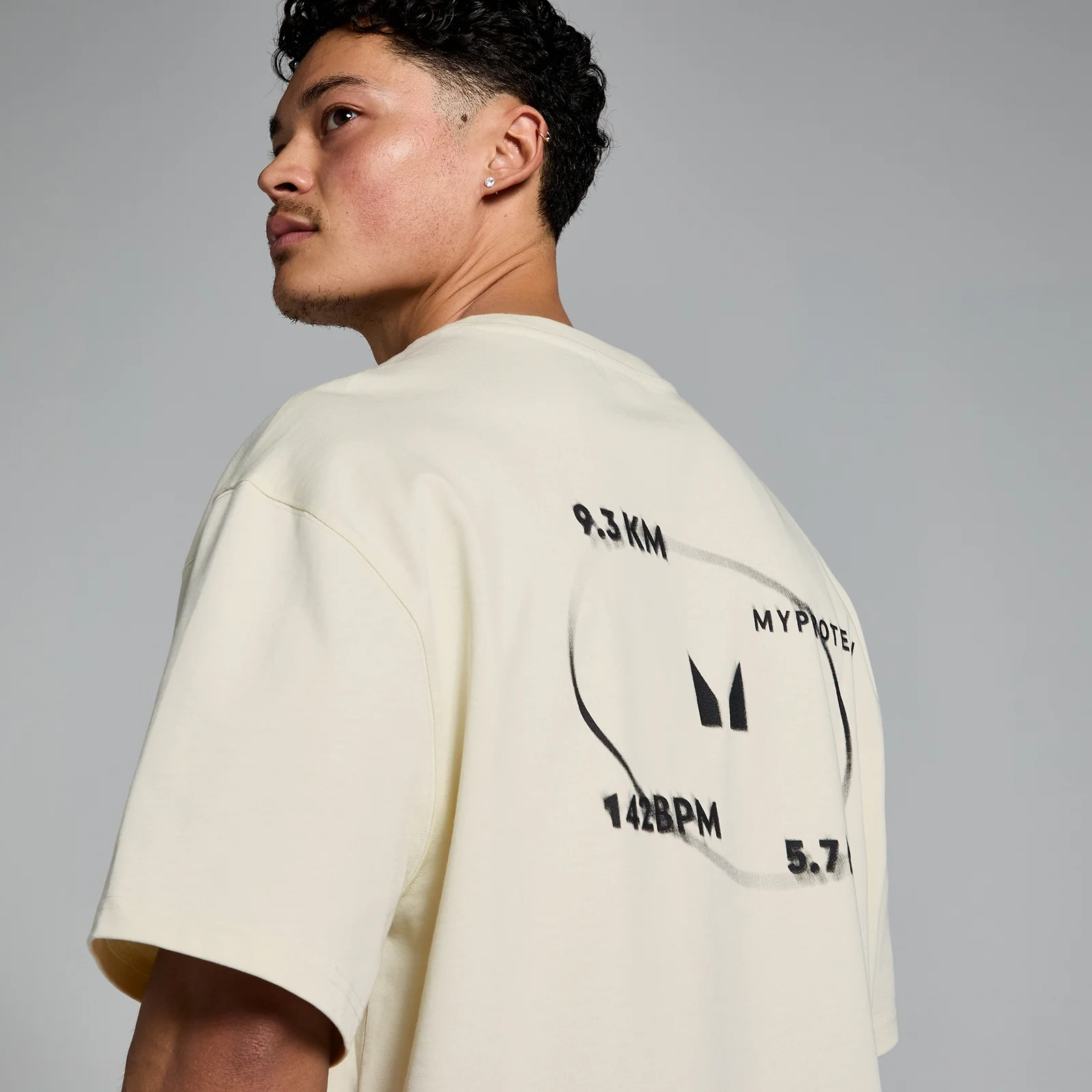 T-shirt MP Tracking Graphic – Naturel - S-M Image 1