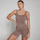 Combinaison moulante côtelée sans coutures MP Tempo pour femmes – Noisette