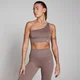 Brassière asymétrique côtelée sans coutures MP Tempo pour femmes – Noisette