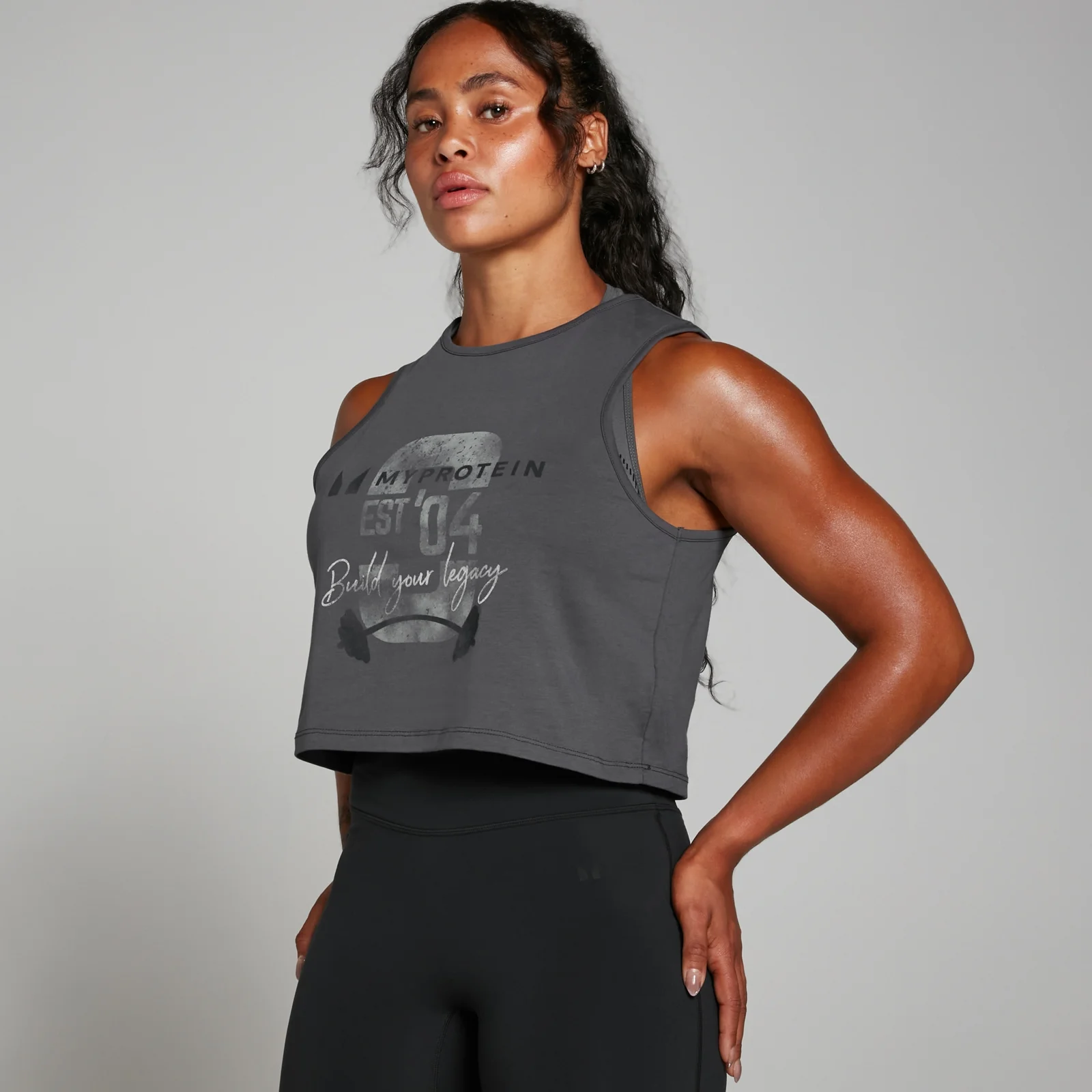 Débardeur court MP Origin Graphic pour femmes – Gris délavé - XS Image 1