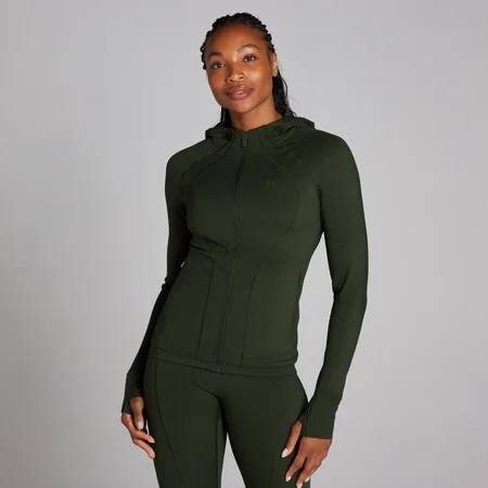 Veste à capuche Tempo Ultra pour femmes – Vert forêt
