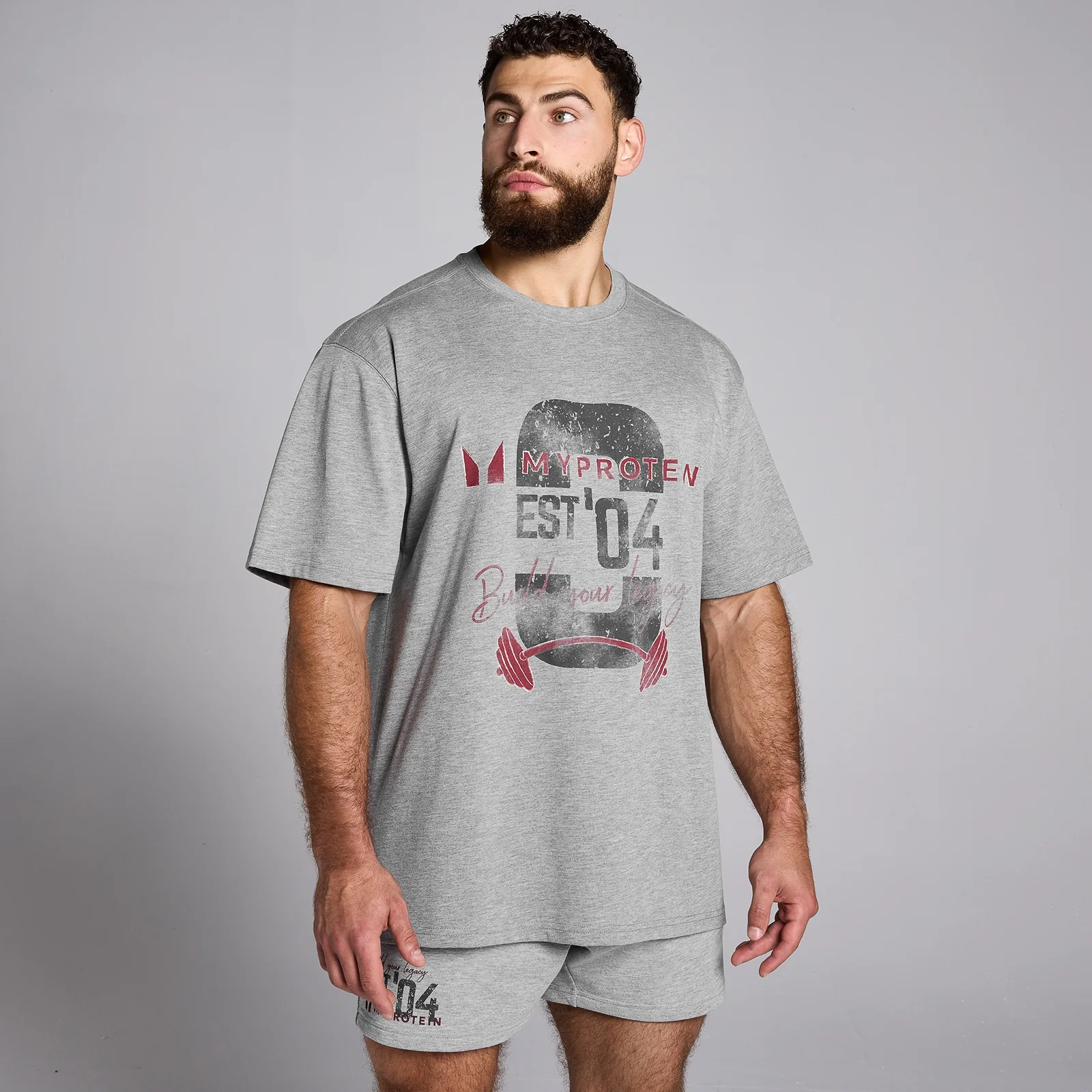 T-shirt MP Origin Graphic – Gris chiné - XXS-XS Image 1