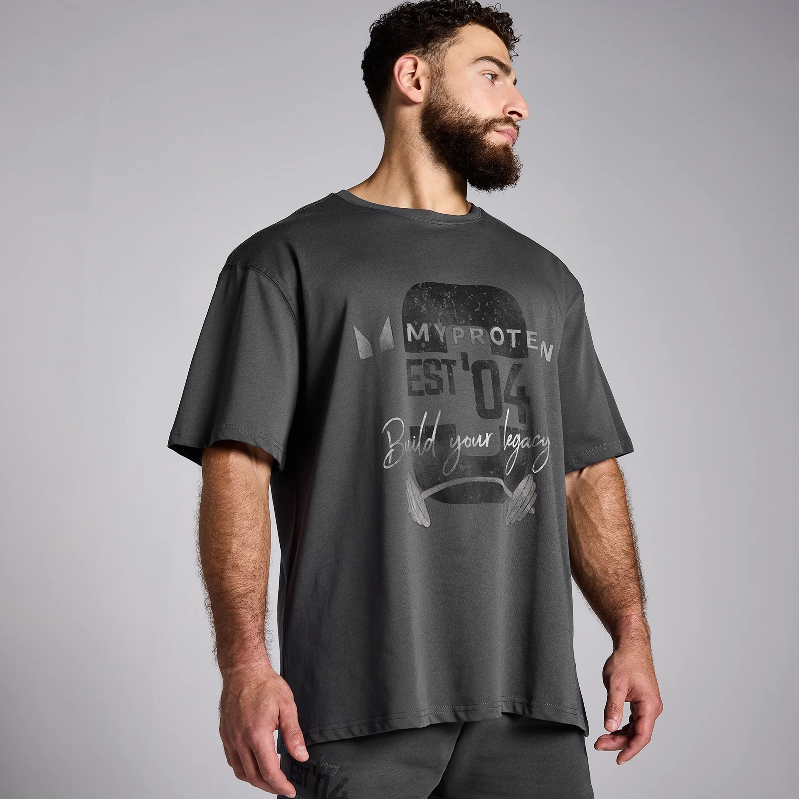 T-shirt MP Origin Graphic – Gris délavé - S-M Image 1