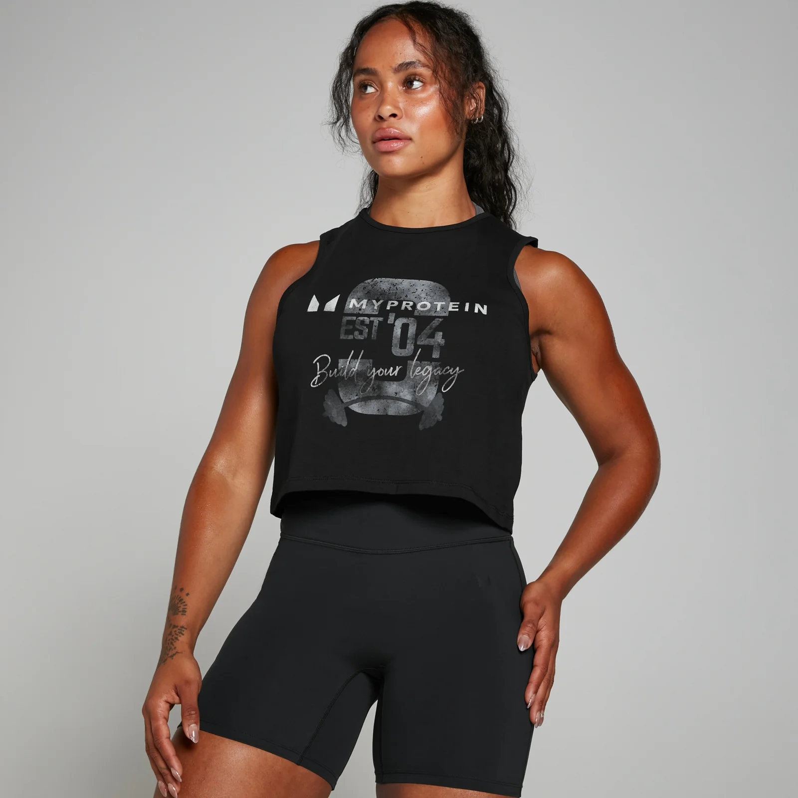 Débardeur court MP Origin Graphic pour femmes –  Noir délavé - XS Image 1