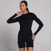 Haut sans coutures à manches longues MP Shape pour femmes – Noir