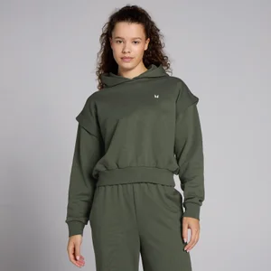 Sweat à capuche court à imprimé graphique MP Tempo pour femmes – Olive foncé - Size XS