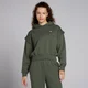 Sweat à capuche court à imprimé graphique MP Tempo pour femmes – Olive foncé