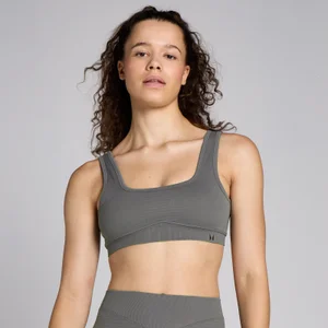 Brassière de sport gaufrée sans coutures MP Lifestyle pour femmes – Gris acier - Size M