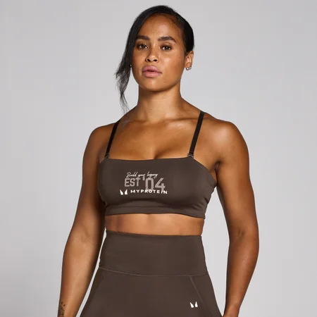 Brassière d’entraînement graphique MP Origin pour femmes – Café