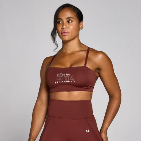 Brassière d’entraînement graphique MP Origin pour femmes – Rouge brique