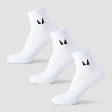 MP Unisex Ankle Socks (3 Pack) - White