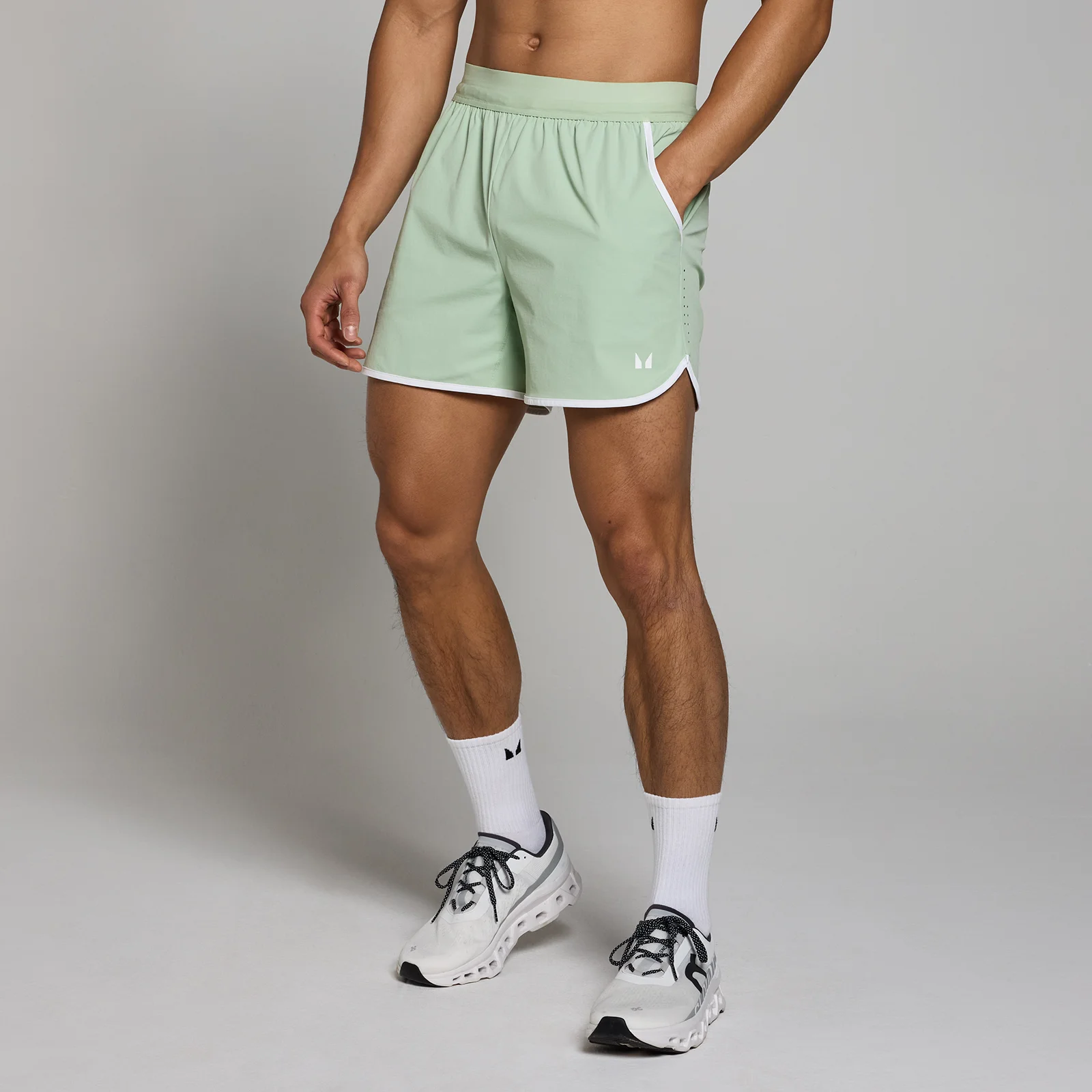Short avec entrejambe de 13 cm MP Tempo Binding pour hommes – Vert givré - XS Image 1