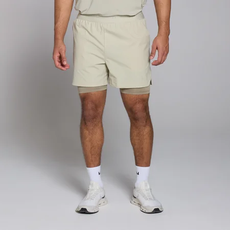 Short 2-en-1 MP Tempo Graphic pour hommes – Gris sel