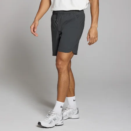 Short en matière tissée MP Lifestyle pour hommes – Noir délavé