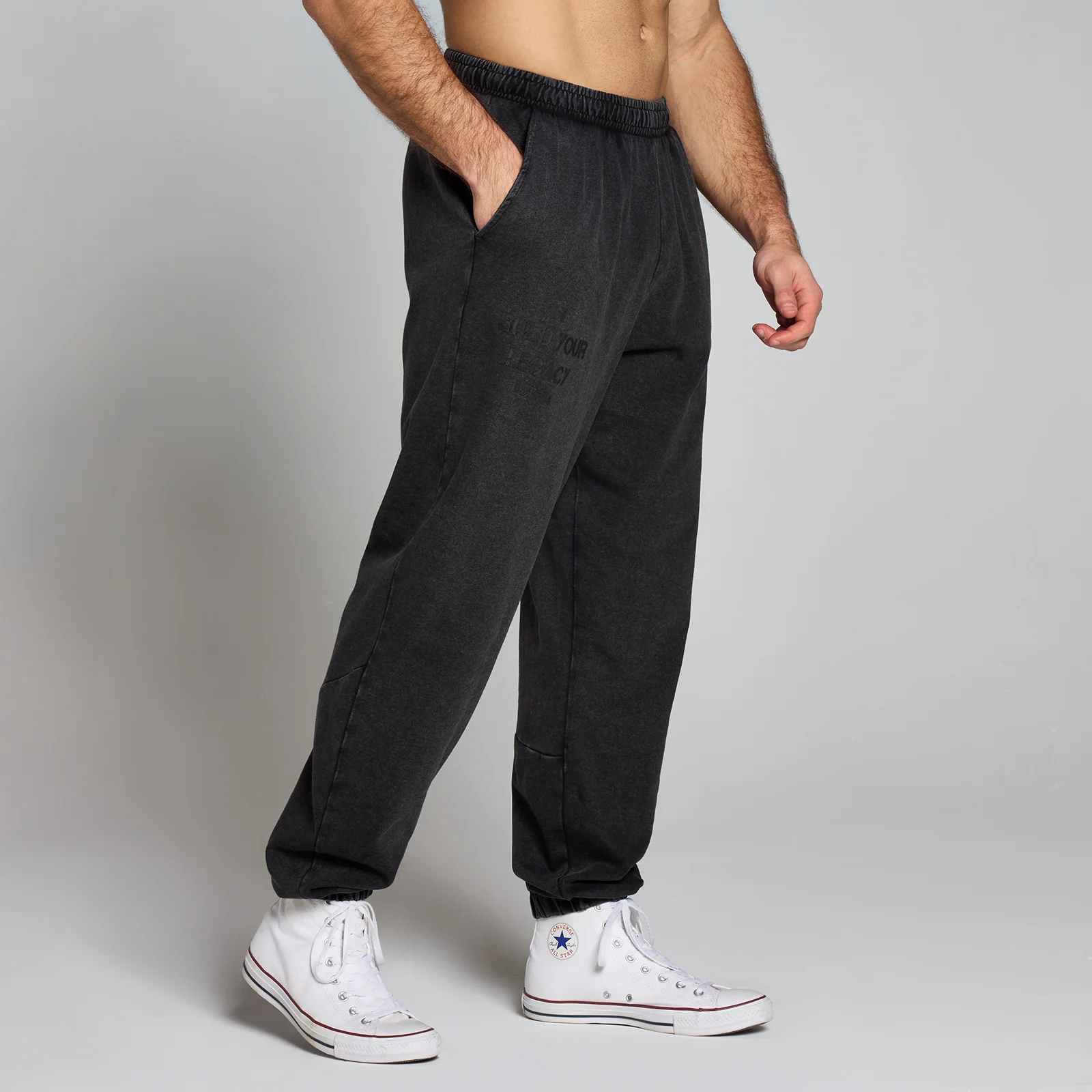 Jogging graphique délavé MP Origin pour hommes – Noir délavé - XS Image 1