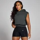 Sweat à capuche court sans manches MP Origin pour femmes – Noir délavé