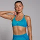 Brassière de sport hybride sans coutures MP Tempo pour femmes – Bleu océan