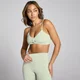Brassière de sport torsadée sur le devant MP Lifestyle pour femmes – Vert minéral