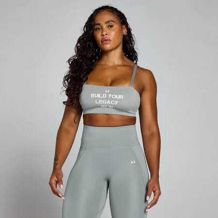 Brassière d’entraînement graphique MP Origin pour femmes – Gris fossile