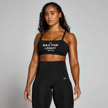 Brassière d’entraînement graphique MP Origin pour femmes – Noir