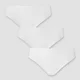 Culotte discrète de style bikini taille mi-haute MP pour femmes (lot de 3) – Blanc