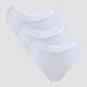 Culotte de style bikini taille mi-haute MP pour femmes (lot de 3) – Blanc