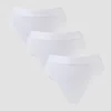 String taille mi-haute MP pour femmes (lot de 3) – Blanc