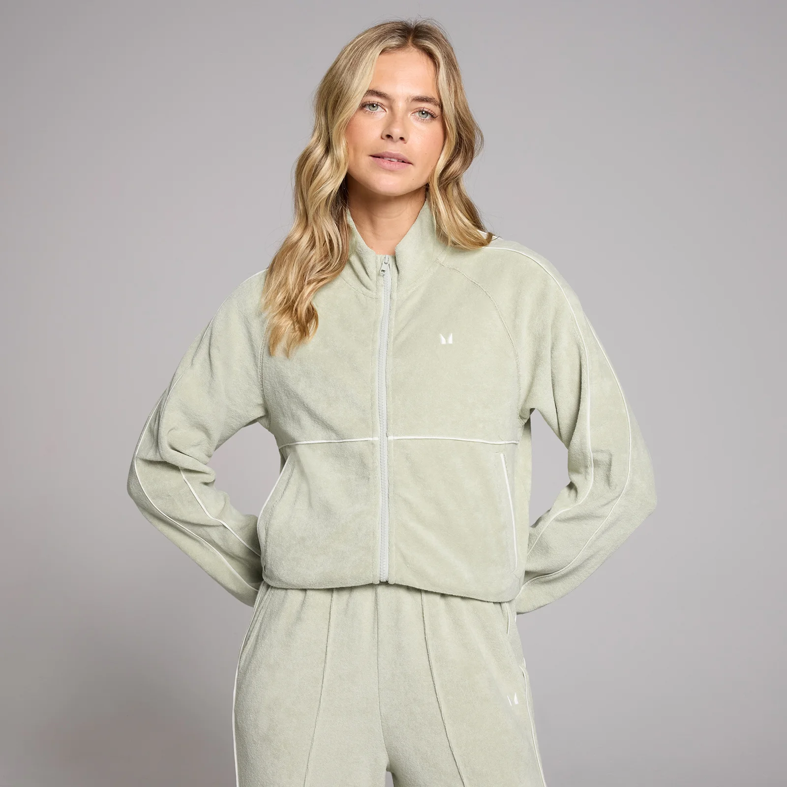 Veste de survêtement en tissu éponge MP Lifestyle pour femmes – Vert minéral - XL Image 1