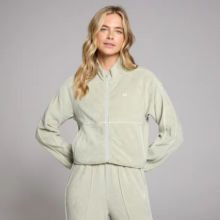 Veste de survêtement en tissu éponge MP Lifestyle pour femmes – Vert minéral