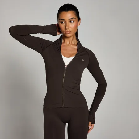 Veste zippée sans coutures MP Tempo Ultra pour femmes – Café moulu