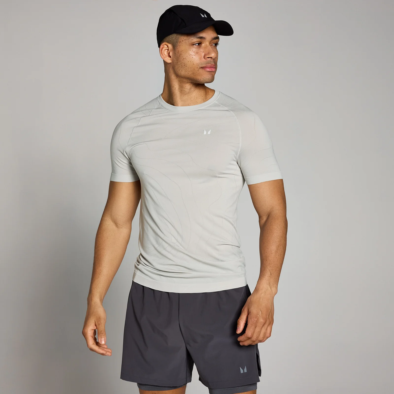 T-shirt moulant sans coutures MP Velocity pour hommes – Chrome - S Image 1