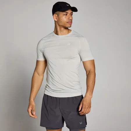 T-shirt moulant sans coutures MP Velocity pour hommes – Chrome