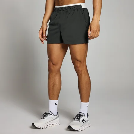 Short d’entraînement en matière tissée avec entrejambe de 8 cm MP Tempo pour hommes – Noir délavé