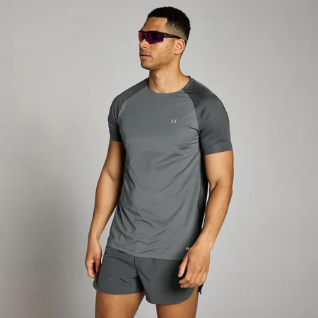 T-shirt en maille filet MP Velocity pour hommes – Gris foncé
