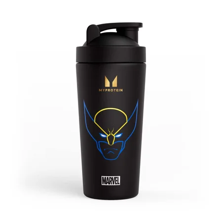 Shaker Wolverine en acier inoxydable recyclé Myprotein – Noir