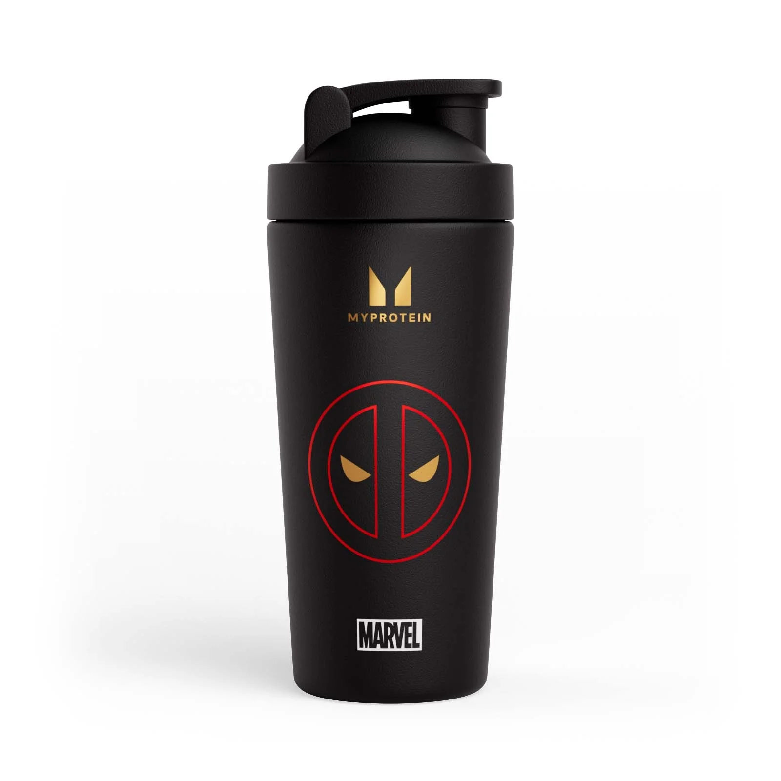 Myprotein Deadpool Metal Shaker - Black Image 1