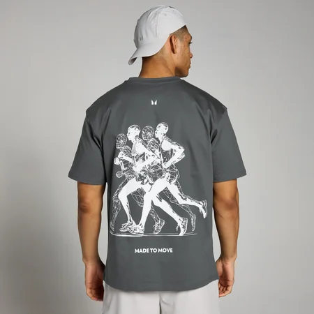 T-shirt de course à imprimé graphique MP Velocity Ultra – Gris foncé