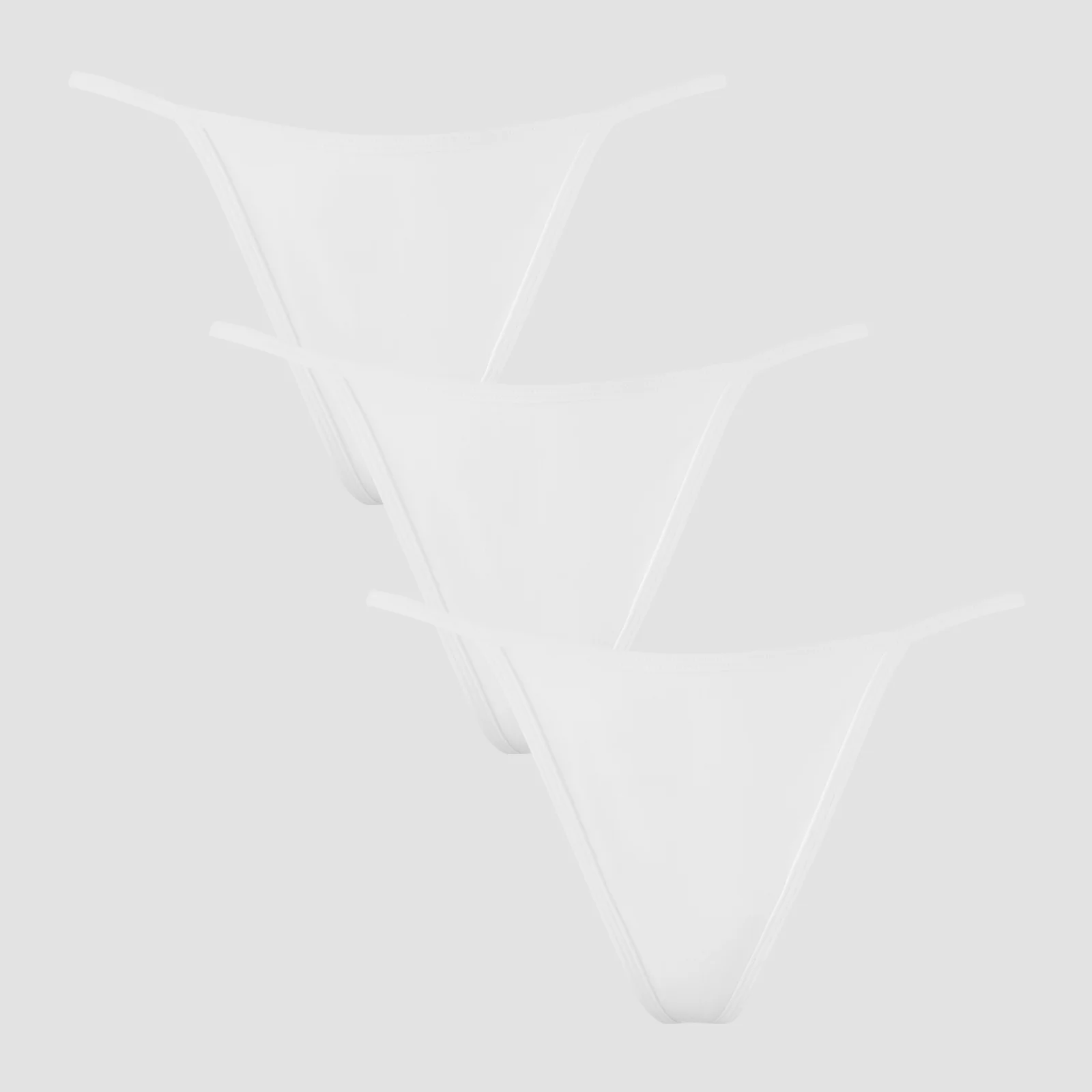 String échancré taille mi-haute MP pour femmes (lot de 3) – Blanc - L Image 1