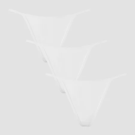 String échancré taille mi-haute MP pour femmes (lot de 3) – Blanc