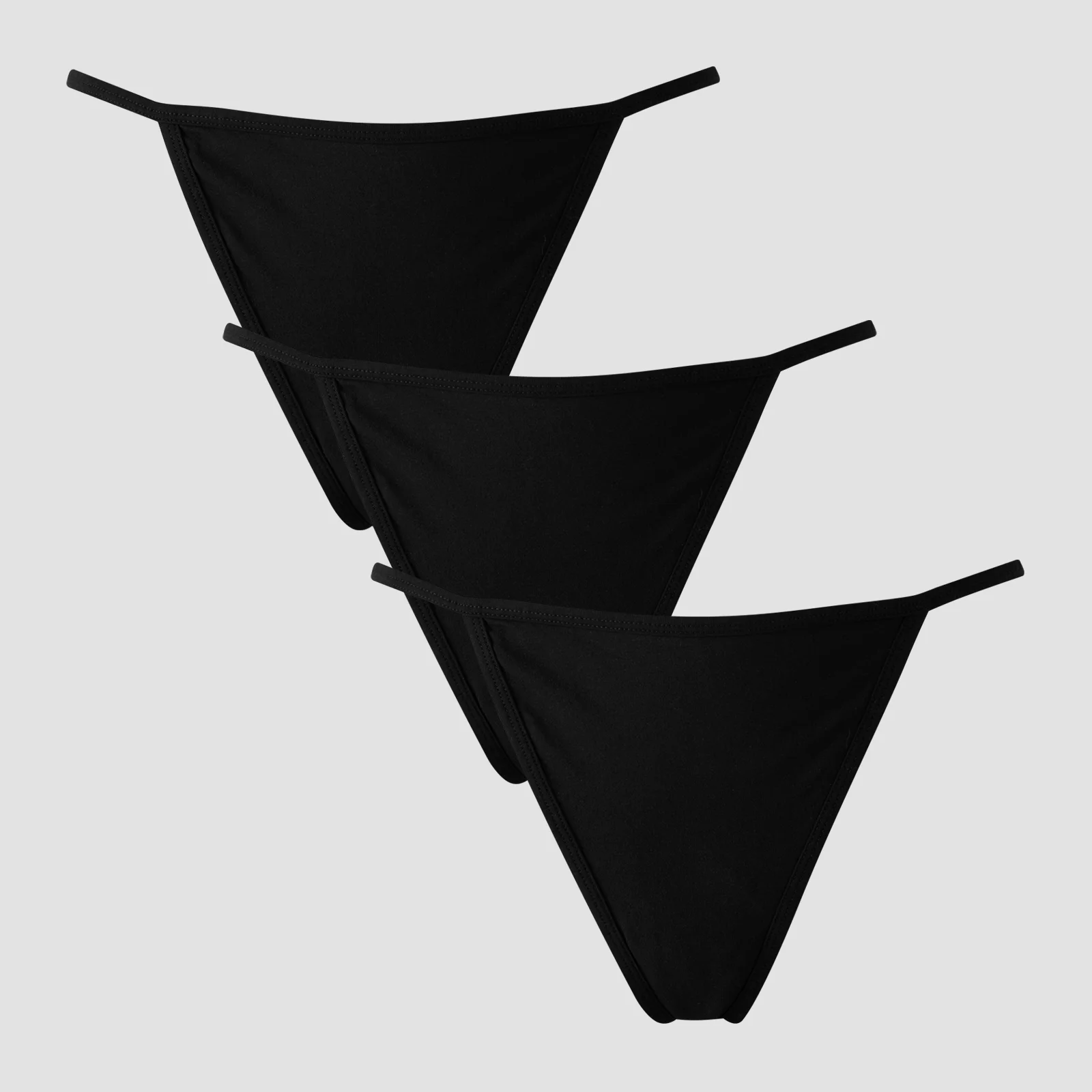 String échancré taille mi-haute MP pour femmes (lot de 3) – Noir - M Image 1