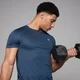 T-shirt d’entraînement texturé MP pour hommes – Bleu foncé